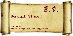 Bengyik Vince névjegykártya